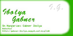ibolya gabner business card